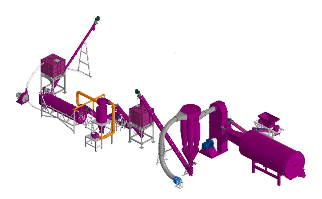 Технологический процесс: линия экструдирования шкур КРС (1,0 т/ч)
