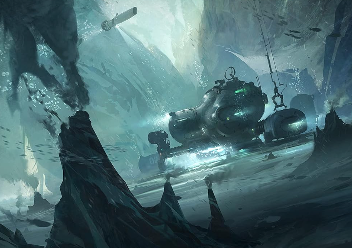 Фрагмент обложки издания «Тёмного моря» от Tor Books.