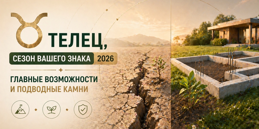 ♉ Телец, сезон вашего знака 2026: главные возможности и подводные камни