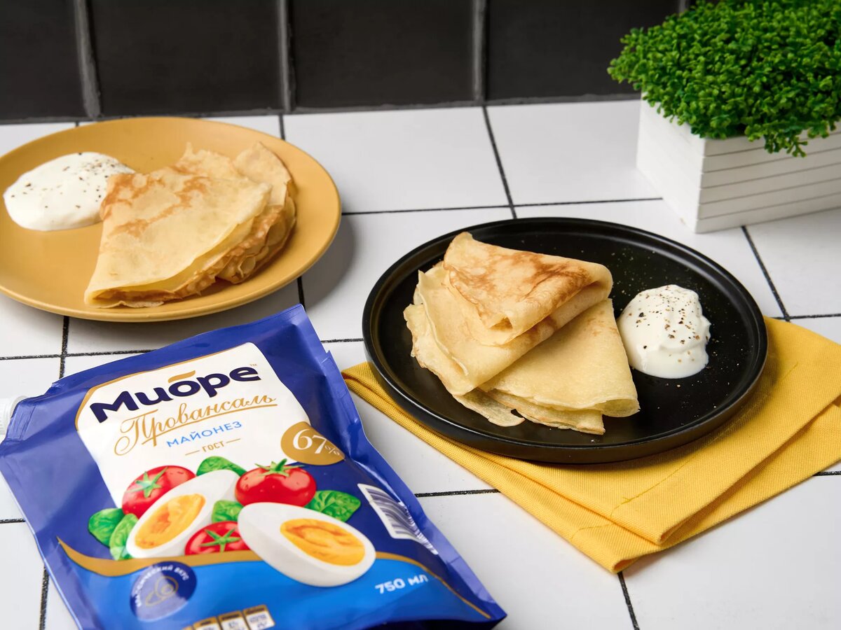 Блины на майонезе