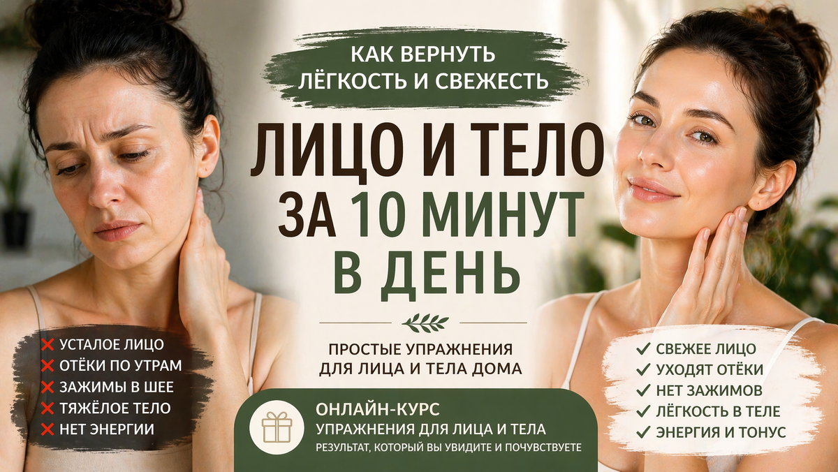 Упражнения для лица и тела