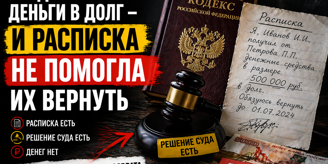 Вы дали деньги в долг — и расписка не помогла их вернуть