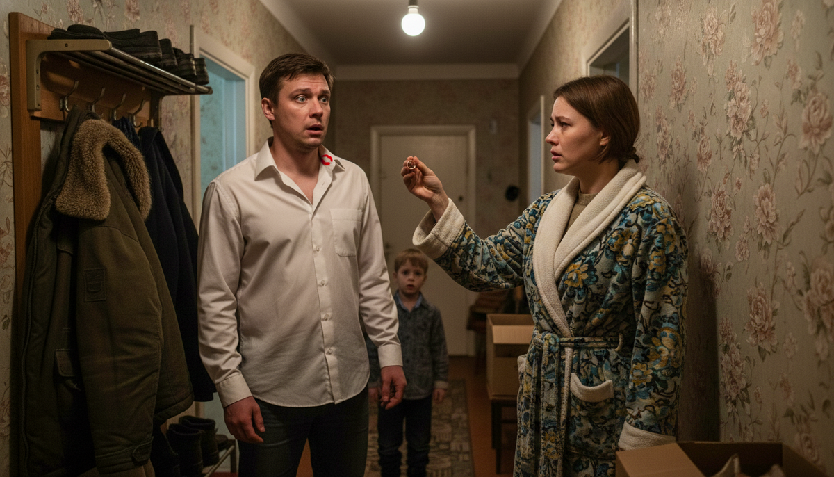 И тут она увидела воротник. Ярко-красный след помады кричал громче любых слов. Аня молча подошла, залезла в карман его пиджака и вытащила золотую сережку.