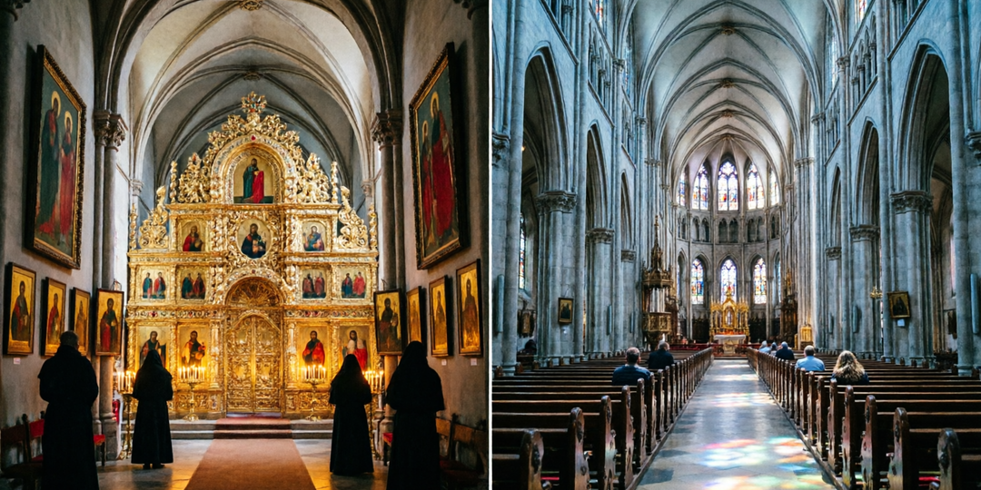 Почему в православной церкви стоят, а в католической — сидят?