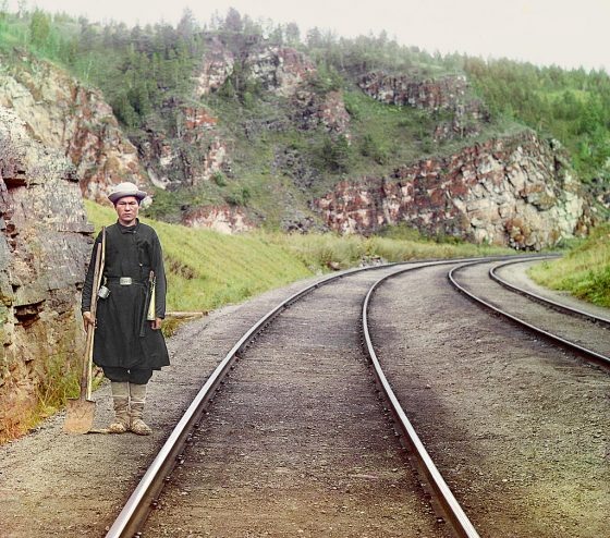 Стрелочник башкир. Фото: С. М. Прокудин-Горский, 1910 год