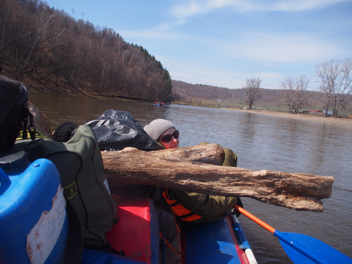 Автор на майском сплаве по реке Агидель (Белая) 
