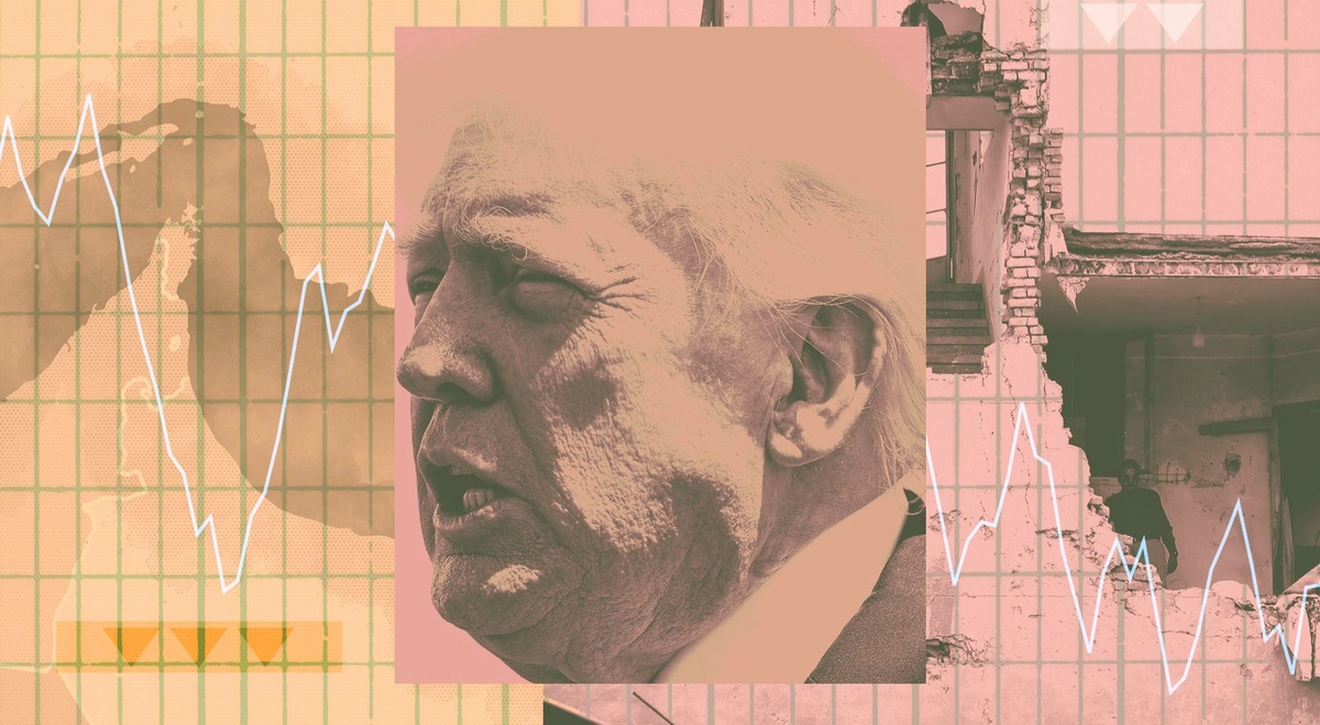 Фотоиллюстрация: Сара Грилло/Axios. Фотографии: Вин МакНэми и Маджид Саиди/Getty Images