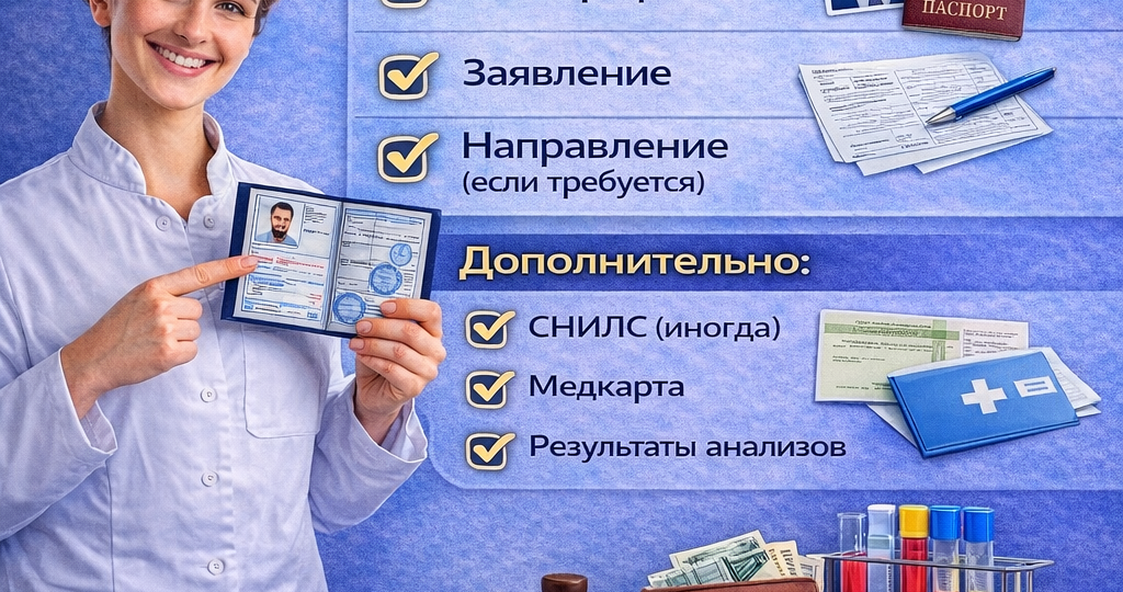 📄 Какие документы нужны для медкнижки
