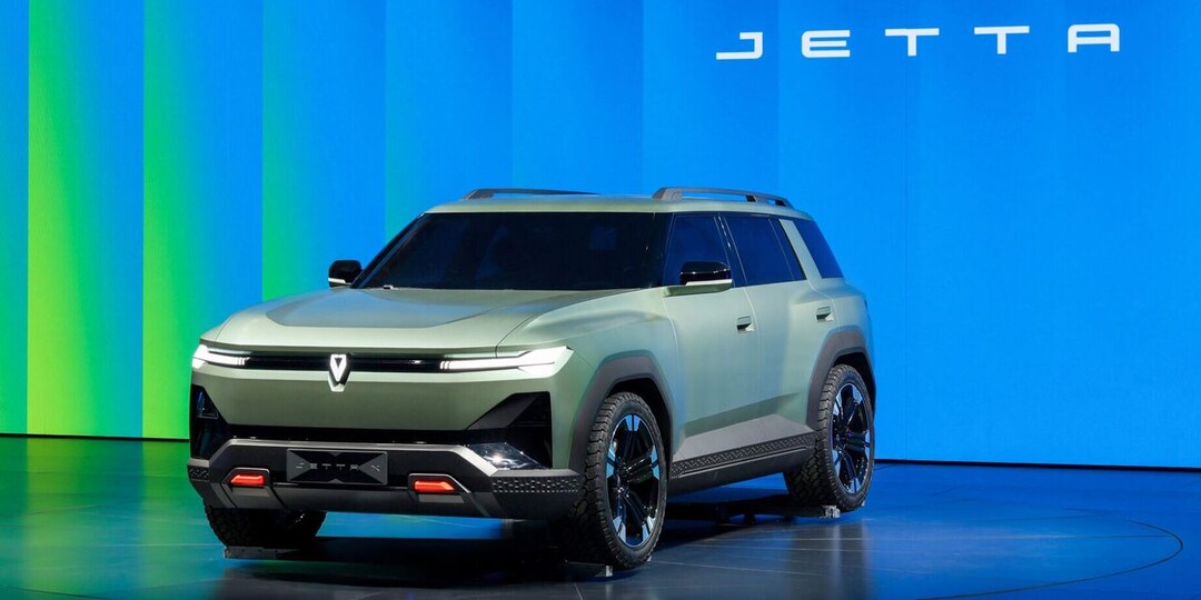 Зеленый, дерзкий, электрический: Volkswagen и FAW раскрыли дизайн необычного кроссовера Jetta X