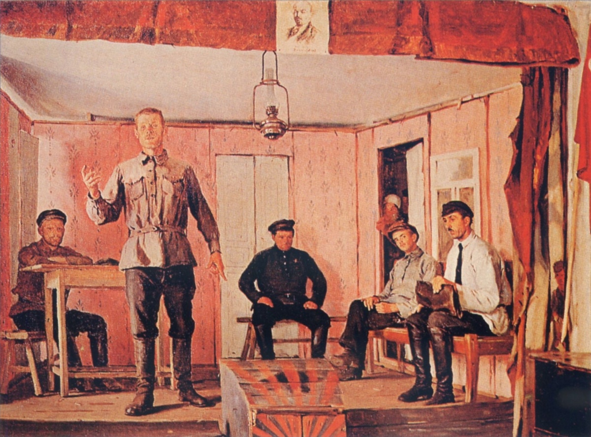    E. Ченцов. Заседание сельской ячейки, 1924 г. / из архива журнала "Родина"