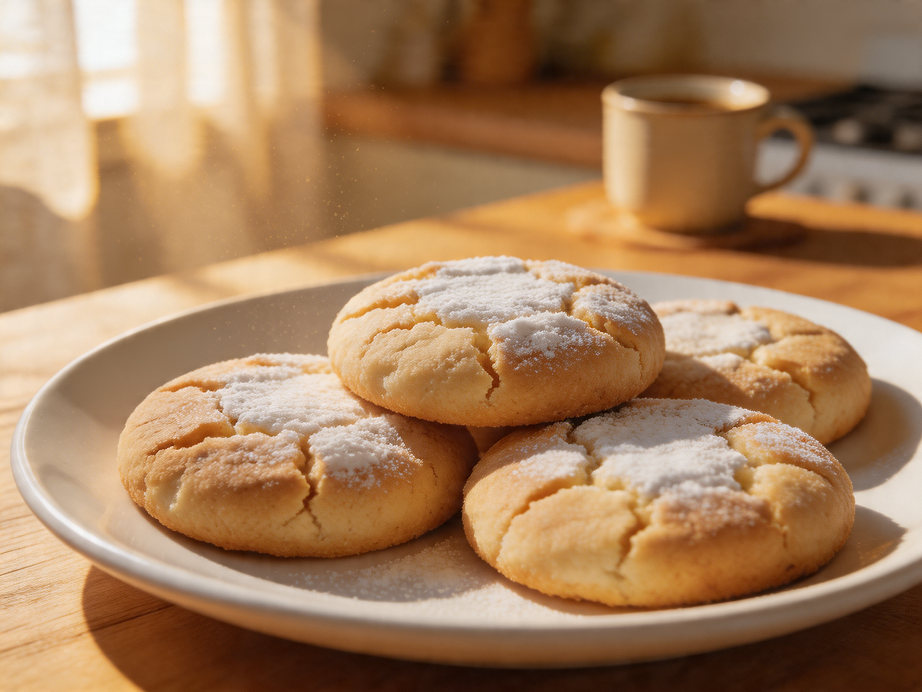 мягкое творожное печенье с сахарной пудрой