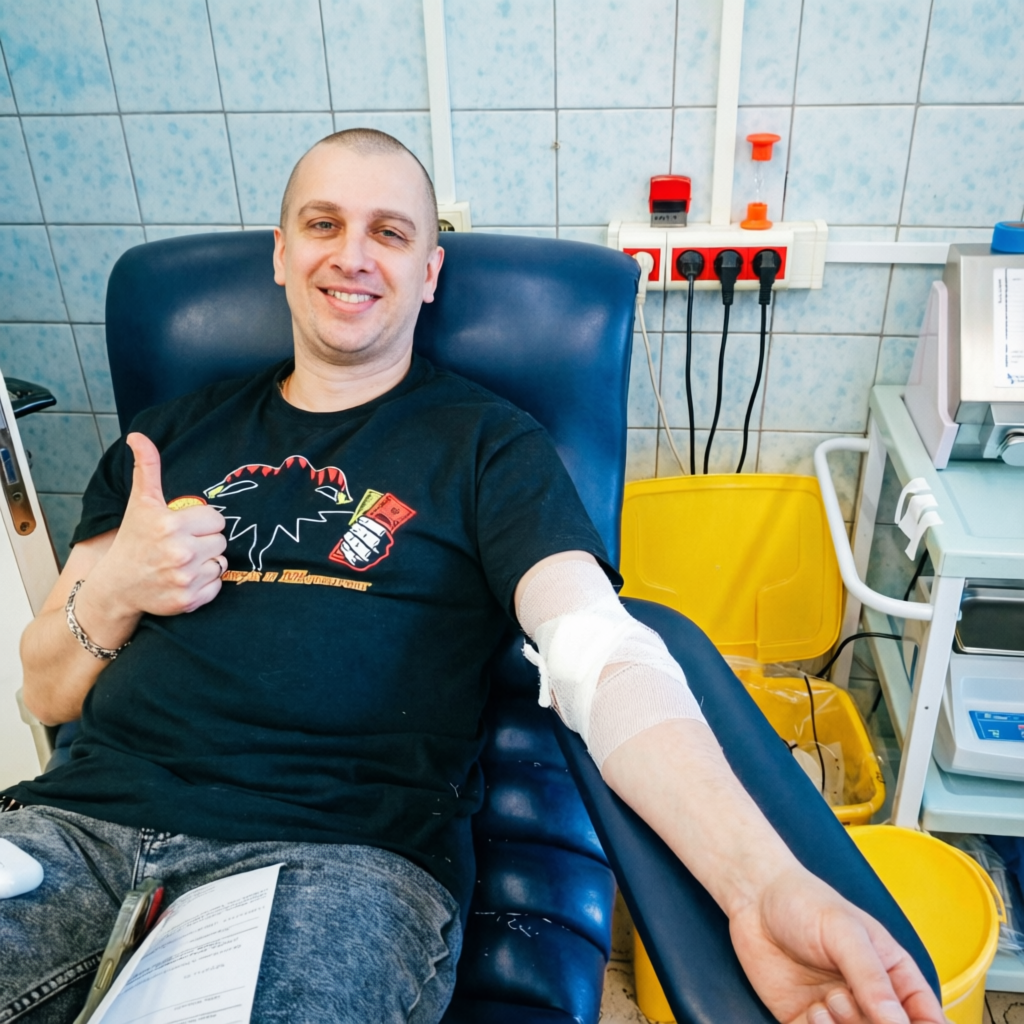 Донор цельной крови на донации в Центре крови имени О.К. Гаврилова ДЗМ