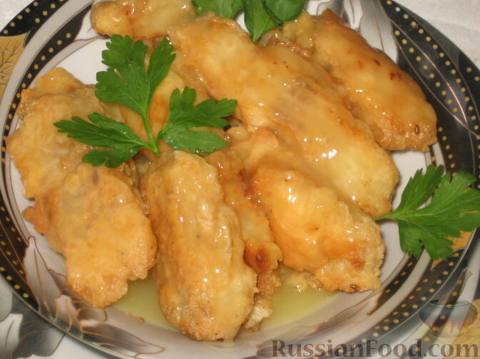 Филе рыбы в апельсиновом соусе — это блюдо с нежным необычным вкусом.