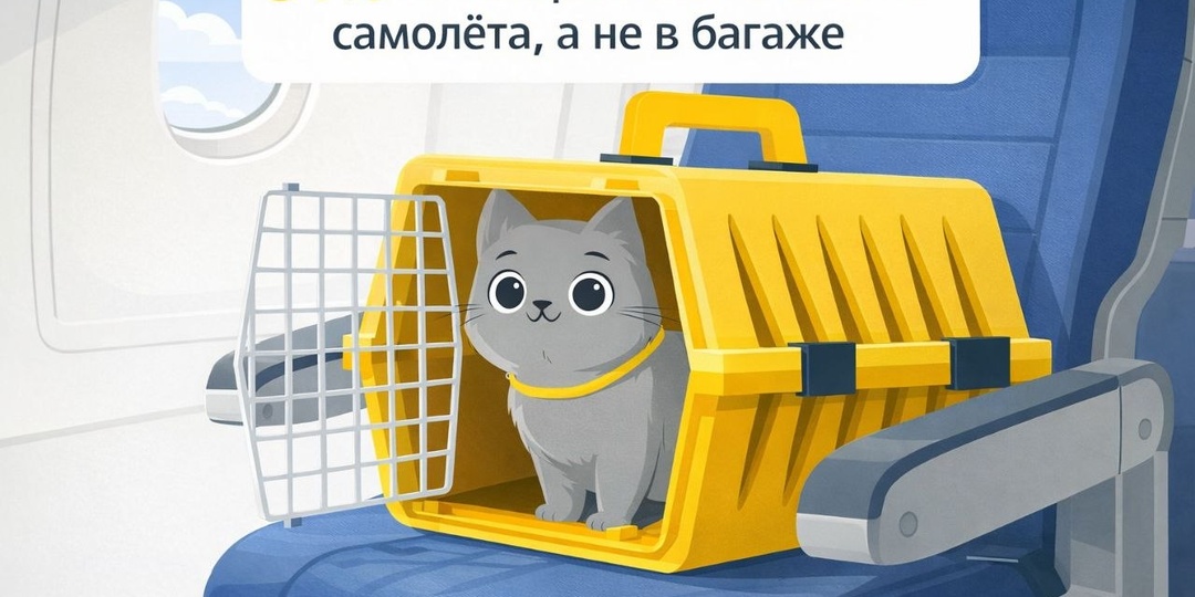 Питомцы всё чаще летают вместе с хозяевами — и это уже новая норма