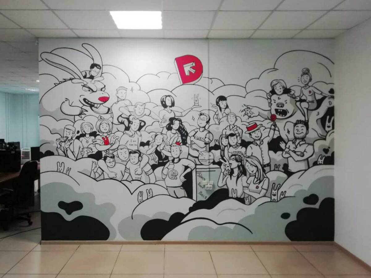 Роспись в офисе компании Доминион