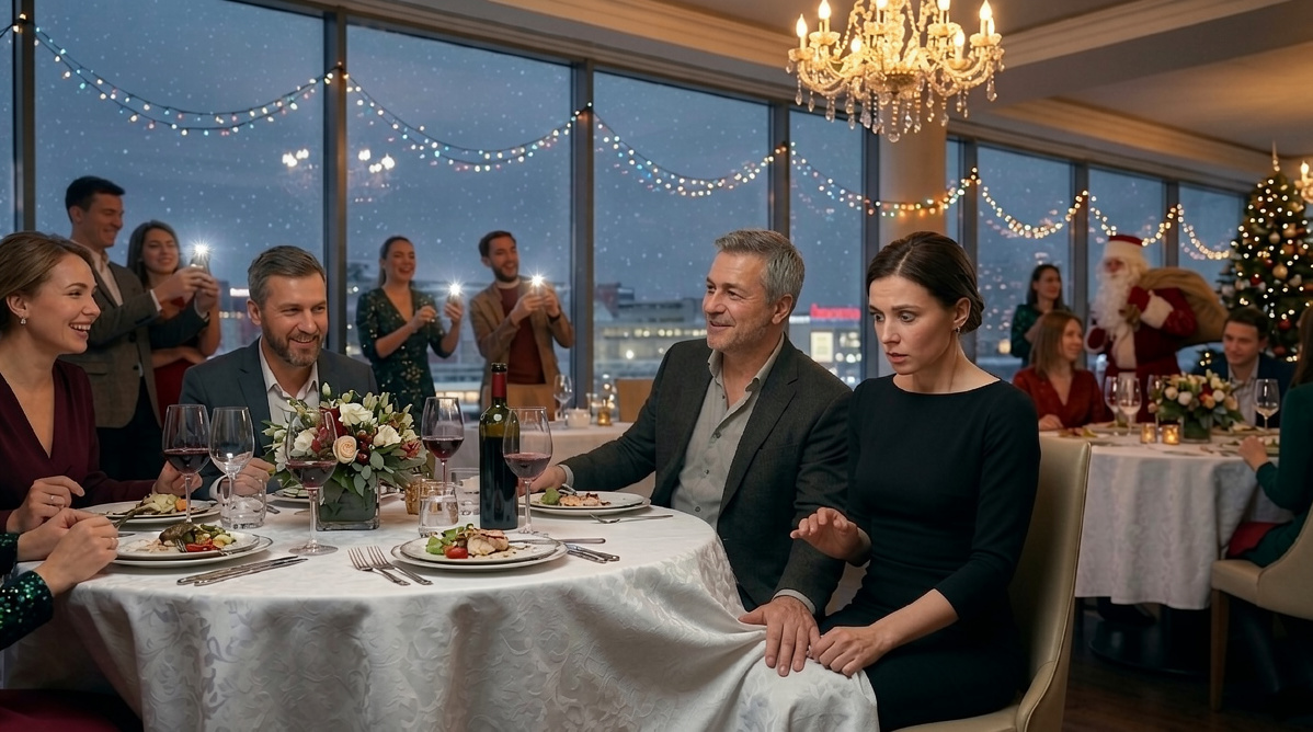 А потом он положил руку ей на колено. Под скатертью. Тяжёлую, тёплую. Без взгляда, без слова.