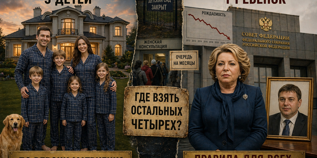 «Мама, папа и пять детей»: как Матвиенко объяснила стране, где взять многодетную семью (спойлер: у неё самой — один)