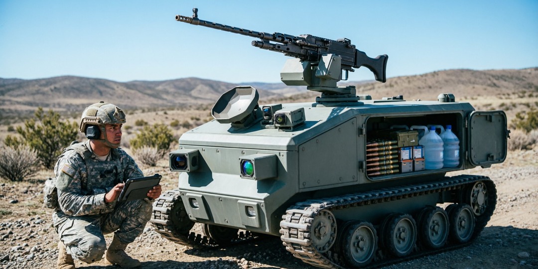 Американские военные испытали робота-пулеметчика