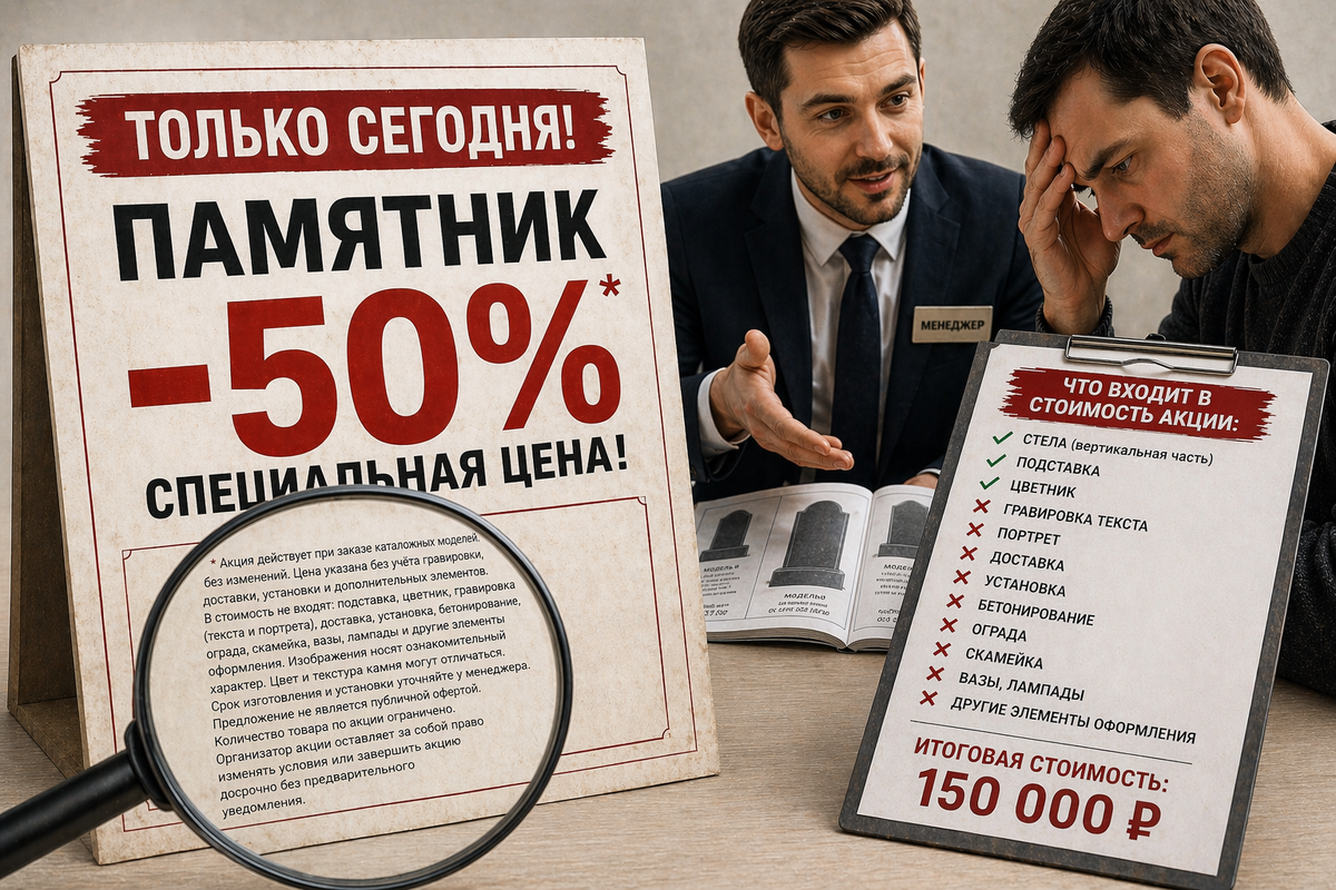 Привлекательная скидка в рекламе и реальные условия
