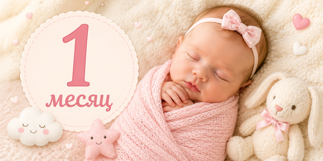 🍼 1 месяц. Знакомство с миром: первые дни новой жизни