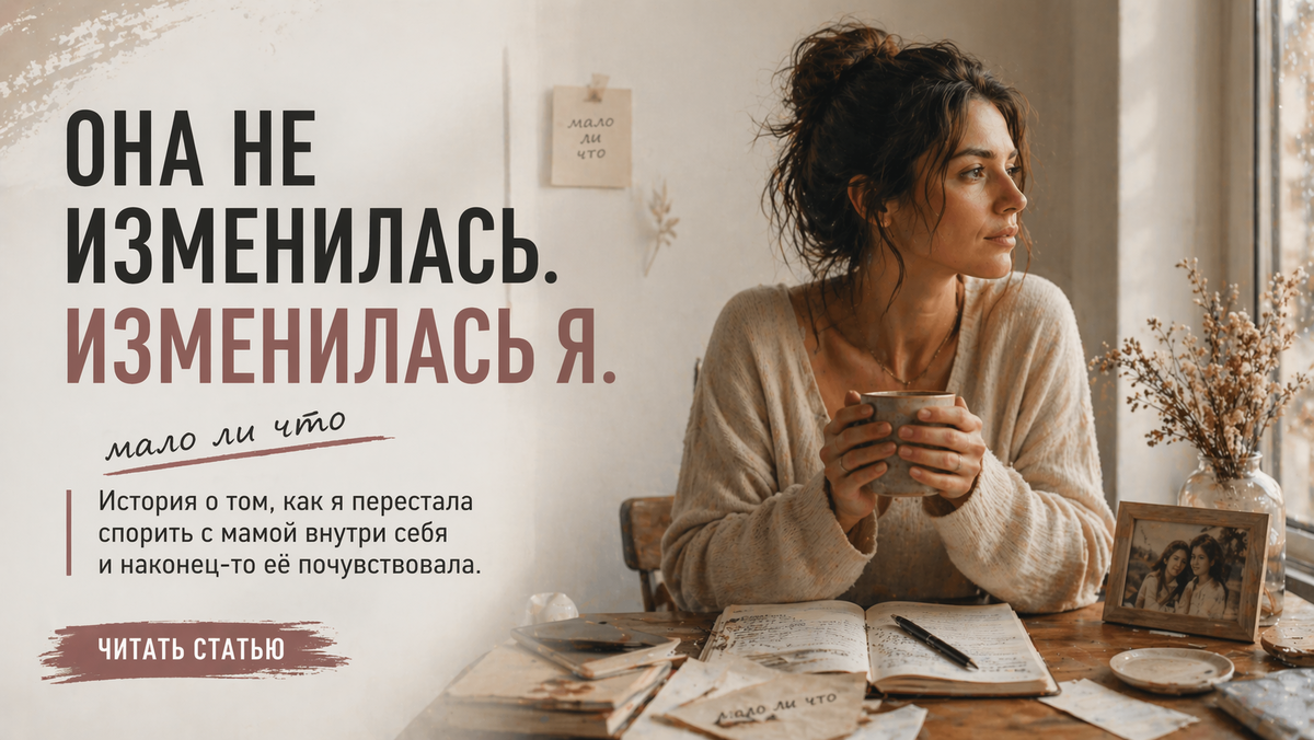 Она не изменилась. Изменилась я
