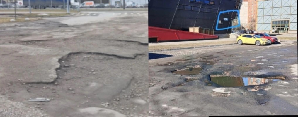рисунок 1 (ямы на Комендантском пр. 4, Санкт-Петербург март 2026г.)