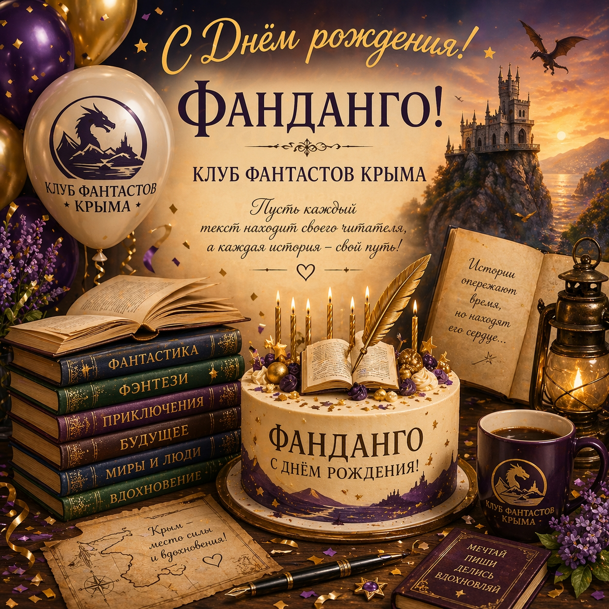 Открытка имениннику от Елены Солодовниковой