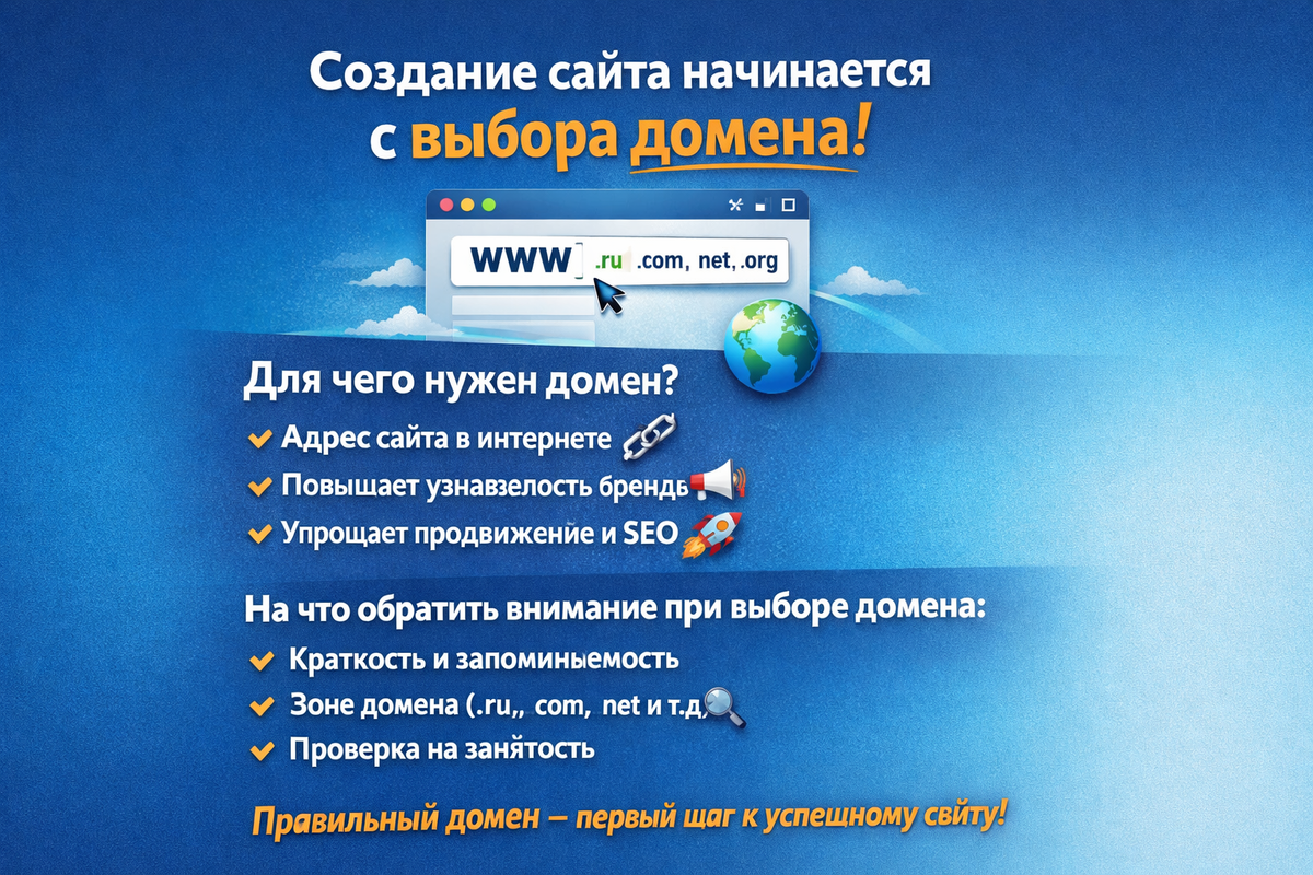 Какой домен выбрать