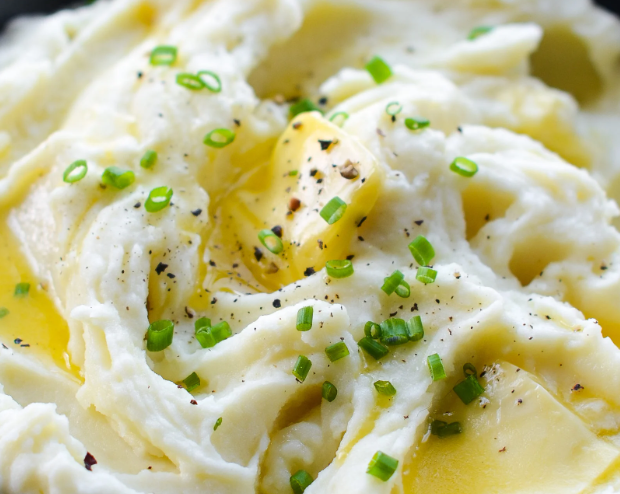 Пюре картофельное с молоком, маслом и сметаной 