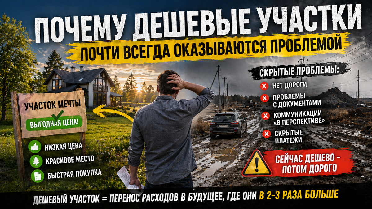 Купили участок «почти даром» — через год продали с убытком. Вот почему это происходит