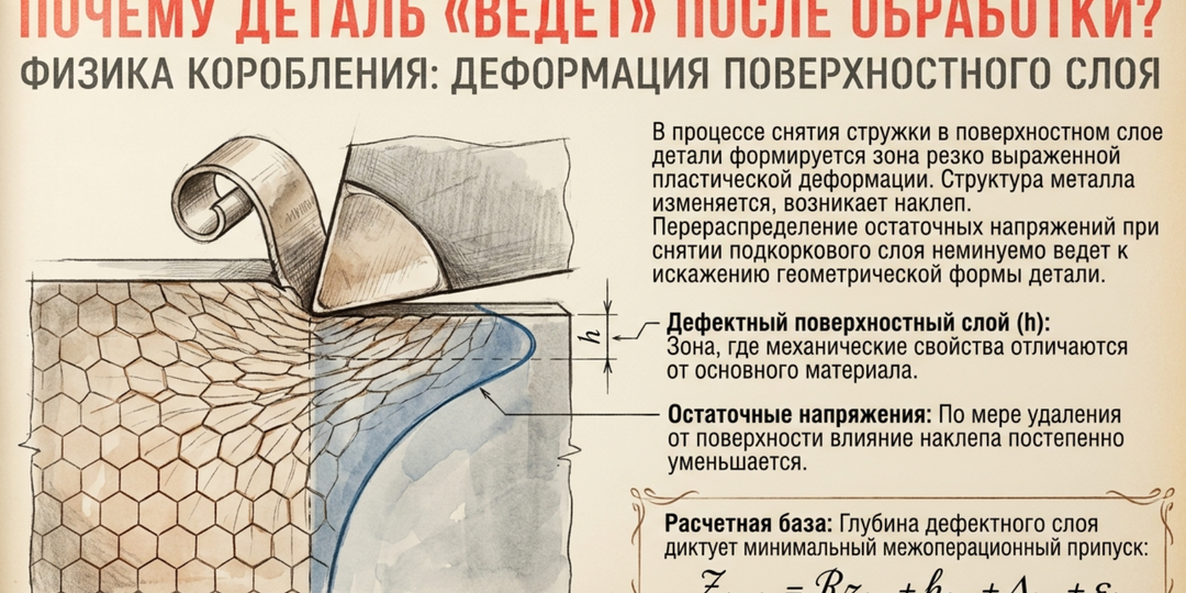 Почему деталь «ведет» после обработки? Инженерные хитрости при разработке техпроцесса!