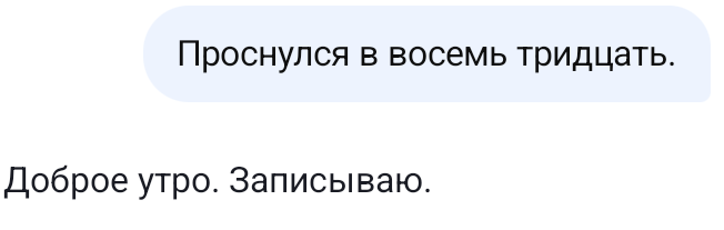Я просто диктую, занимает секунду