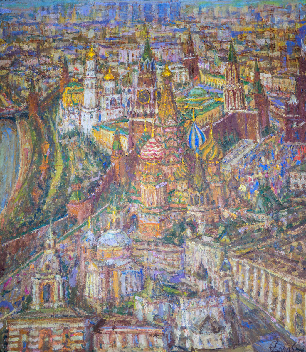 Соловых Г. И. "Московский Кремль" холст/масло 1997 год