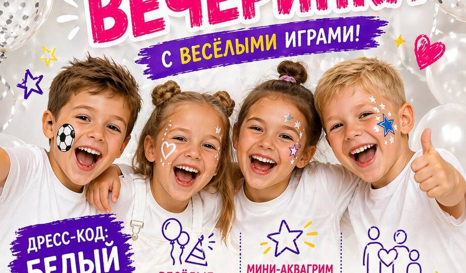 🤍26.04 в 14:00 Белая Вечеринка для детей и родителей в Джанкое! Куда сходить с детьми