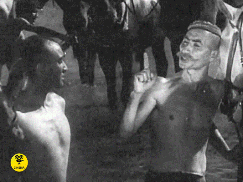 "Дурсун" (1940). Кинодебют Сарры Каррыева (актёр справа).