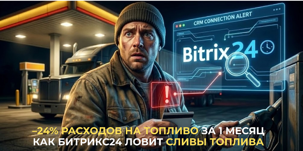 Выявление расхождений между покупкой топлива по топливным картам и его заливом в бак через Axenta в Битрикс24
