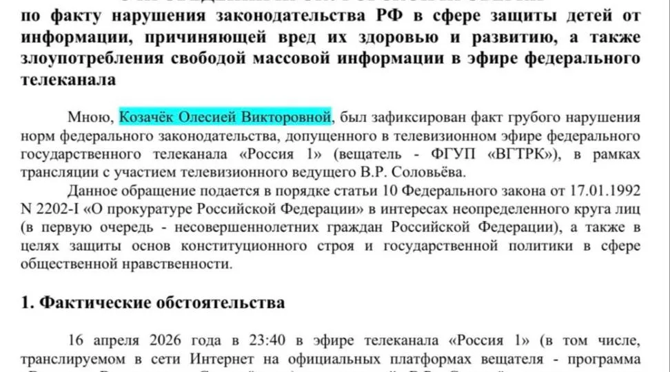 На Владимира Соловьева подали в суд за оскорбление Виктории Бони. И правильно сделали.