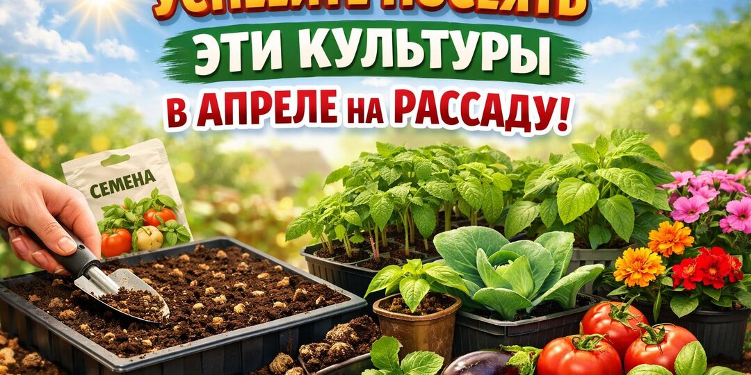 УСПЕЙТЕ ПОСЕЯТЬ ЭТИ КУЛЬТУРЫ В АПРЕЛЕ НА РАССАДУ!