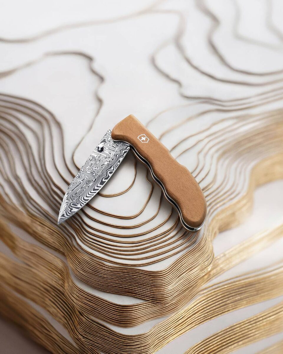 Складной нож Evoke Wood Damast Limited Edition 2026
