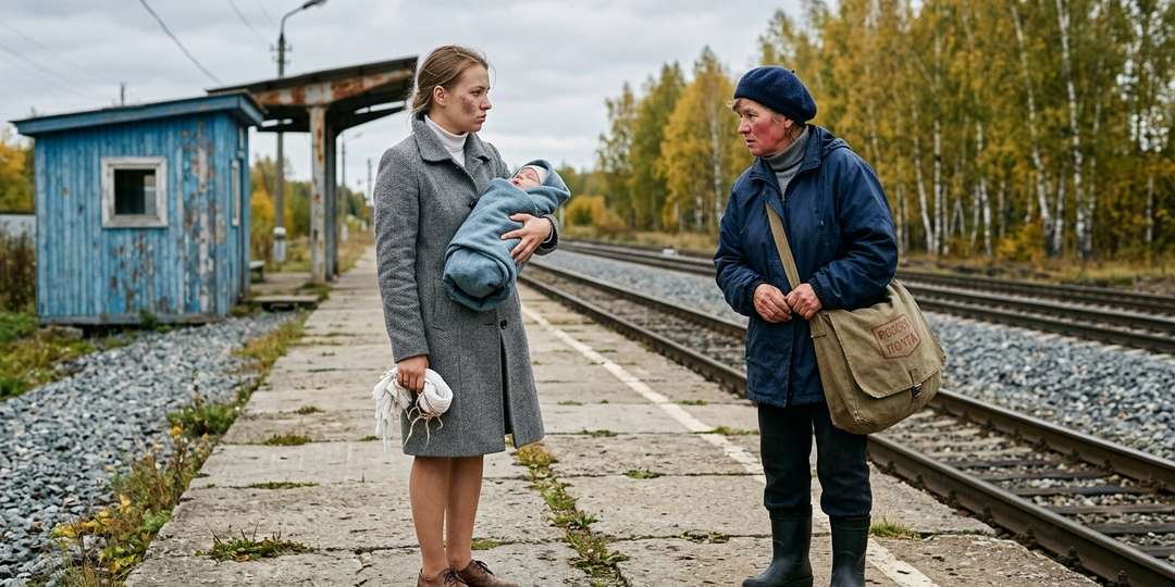 Встречала невестку на перроне. Сошла она с поезда с грудным ребёнком и узелком ситцевых сорочек