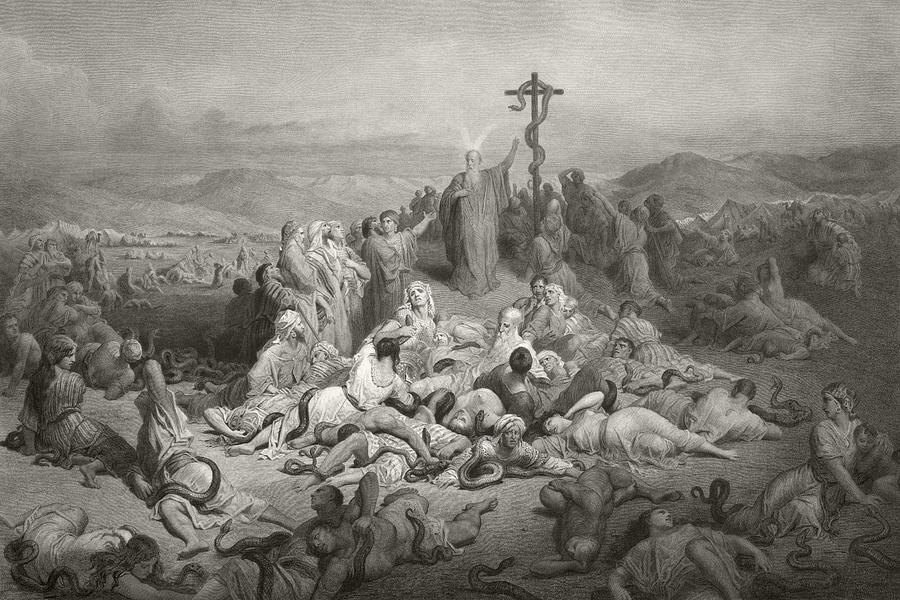 Одно из испытаний израильтян в пустыне - нашествие ядовитых змей