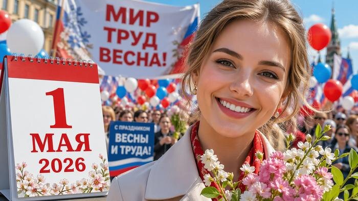 1 мая 2026: когда отдыхаем, погода, мероприятия. Обложка © ChatGPT