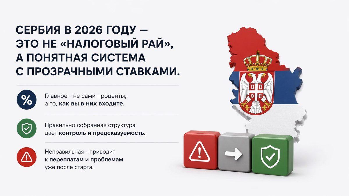 Сербия - это не «низкие налоги», а «понятные налоги».