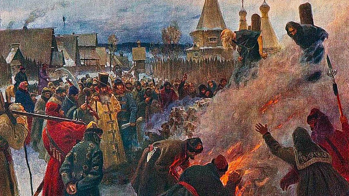 «Сожжение протопопа Аввакума». Григорий Мясоедов, 1897 год
