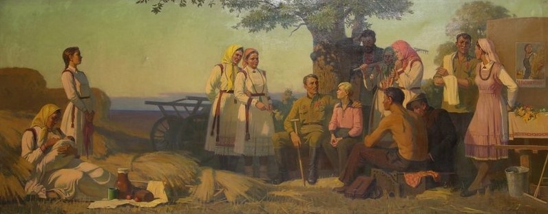 Г.М.Осокин. На полевом стане. 1960. Национальный музей Республики Марий Эл имени Тимофея Евсеева.