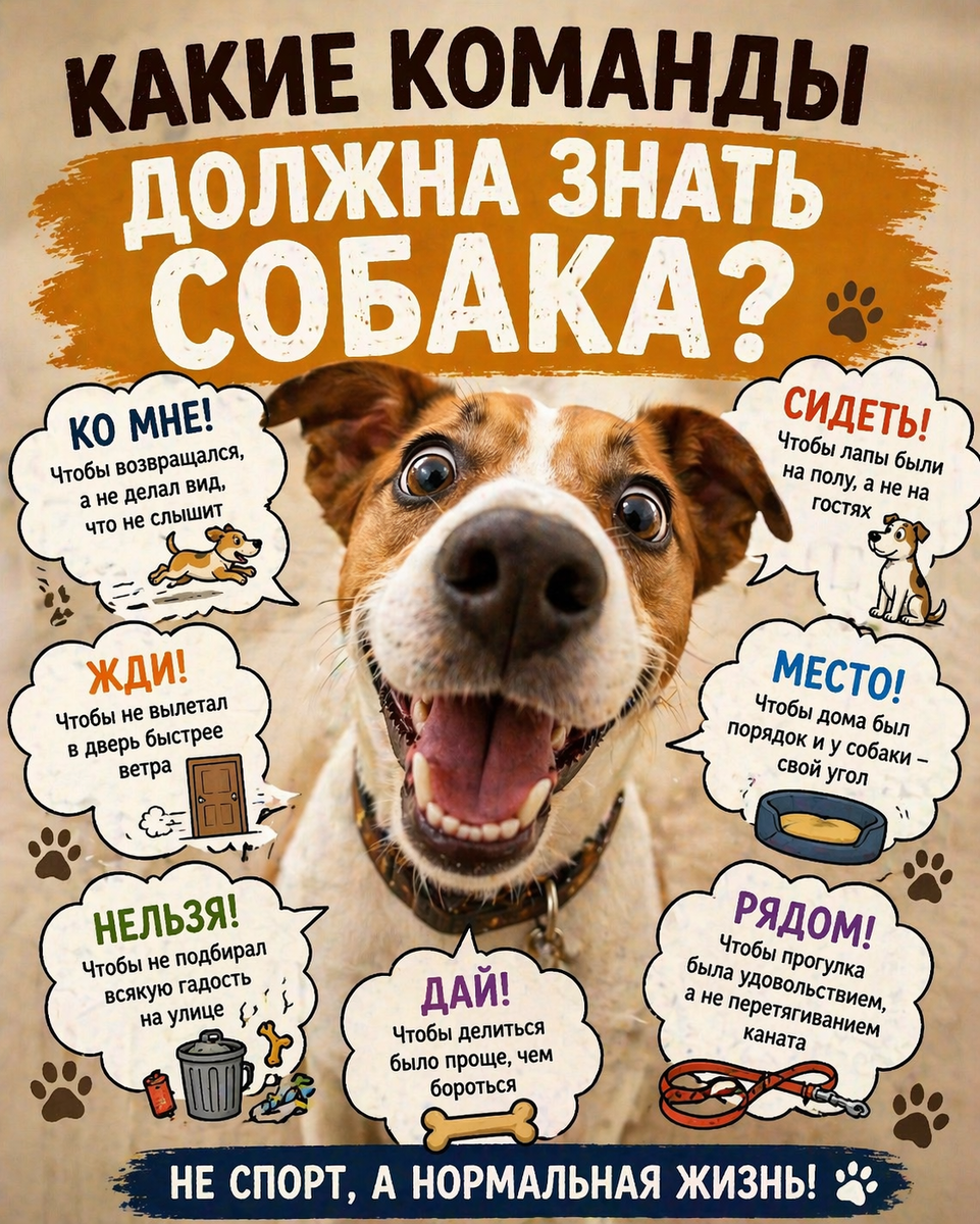 Учим питомца нужным командам.