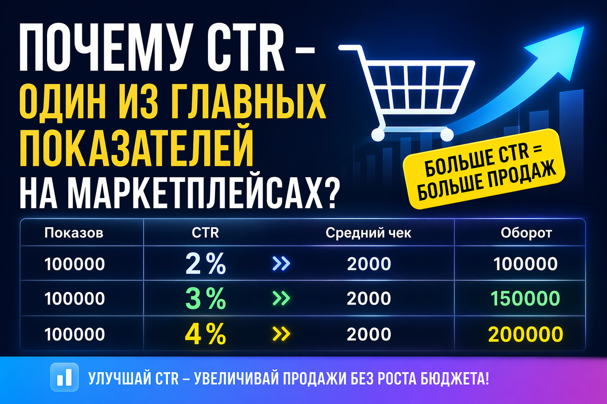 CTR и продажи на маркетплейсах: как рост кликабельности увеличивает оборот.