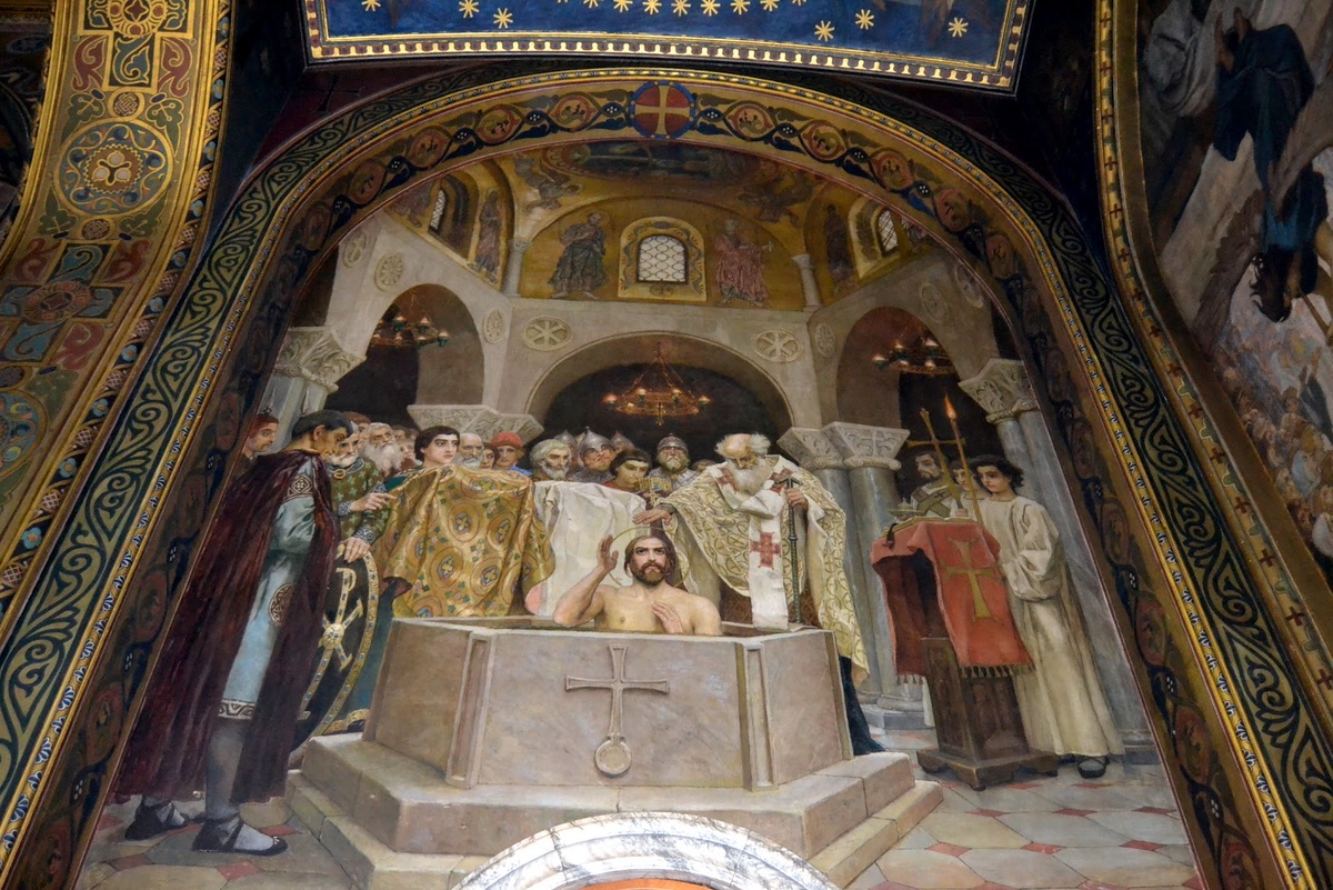 В.М. Васнецов. Крещение киевлян. Роспись Владимирского собора в Киеве