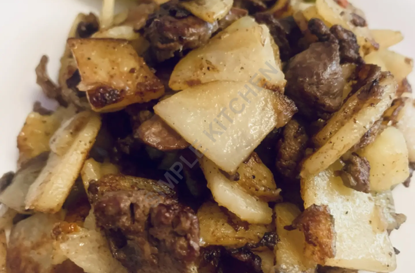 Картошка с печенью. 