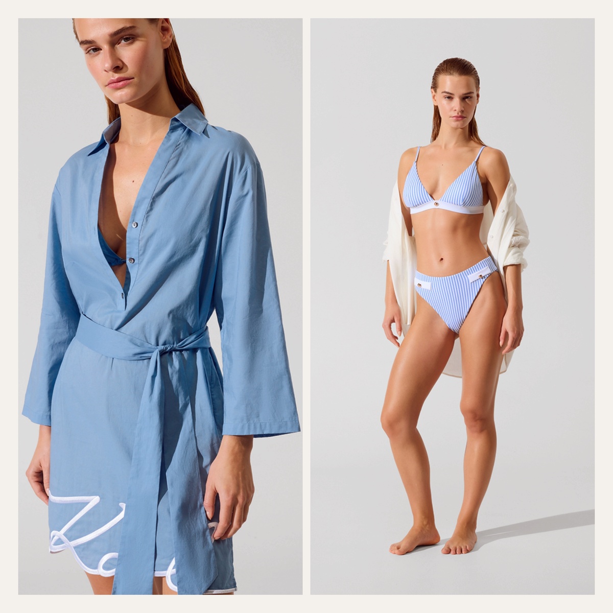 Платье-рубашка — это база, но Лагерфельд не был бы Лагерфельдом, если не добавил огромный принт по подолу. Для тех, кто хочет «тихую роскошь», но чтобы бренд всё-таки узнавали. источник фото: интернет, фотоколлаж автора статьи